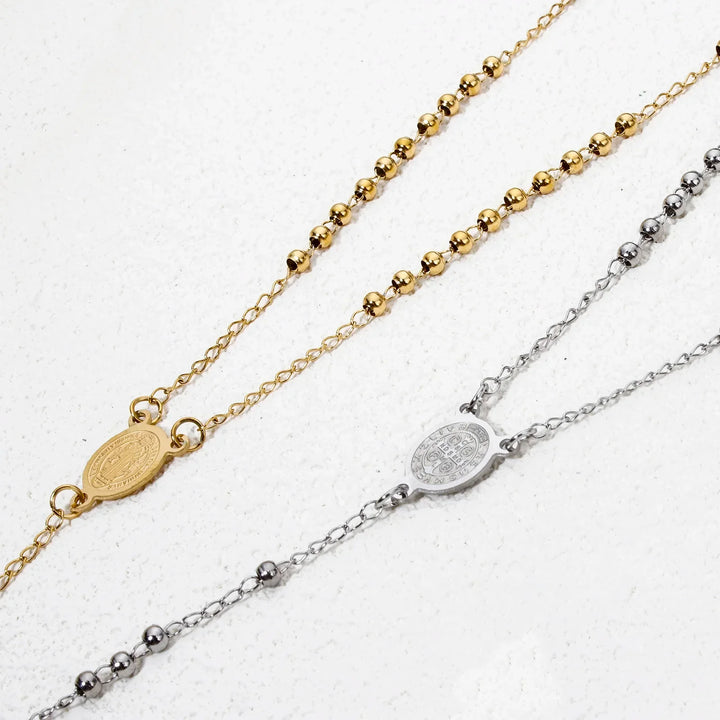 Rosenkranz Halskette aus Edelstahl