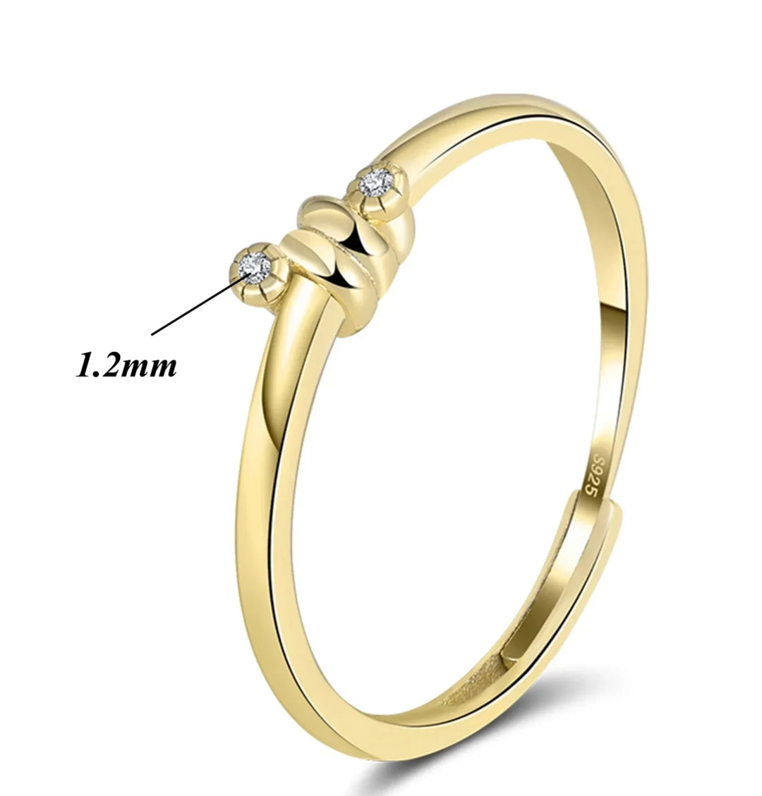Eleganter Kleiner Kristall Ring