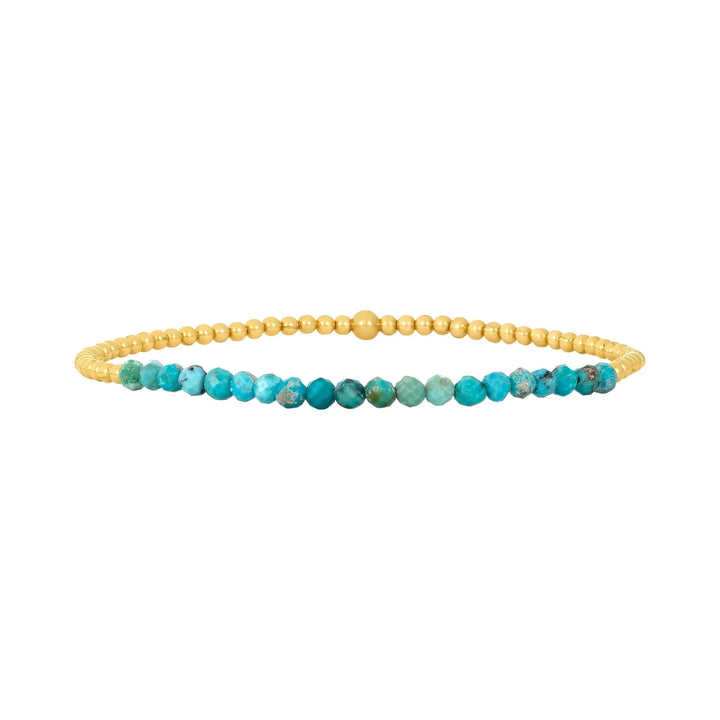 Chic 18K Gold Türkis Perlenarmband