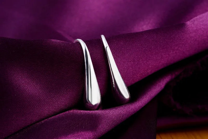 Sterlingsilber Wassertropfen Creolen