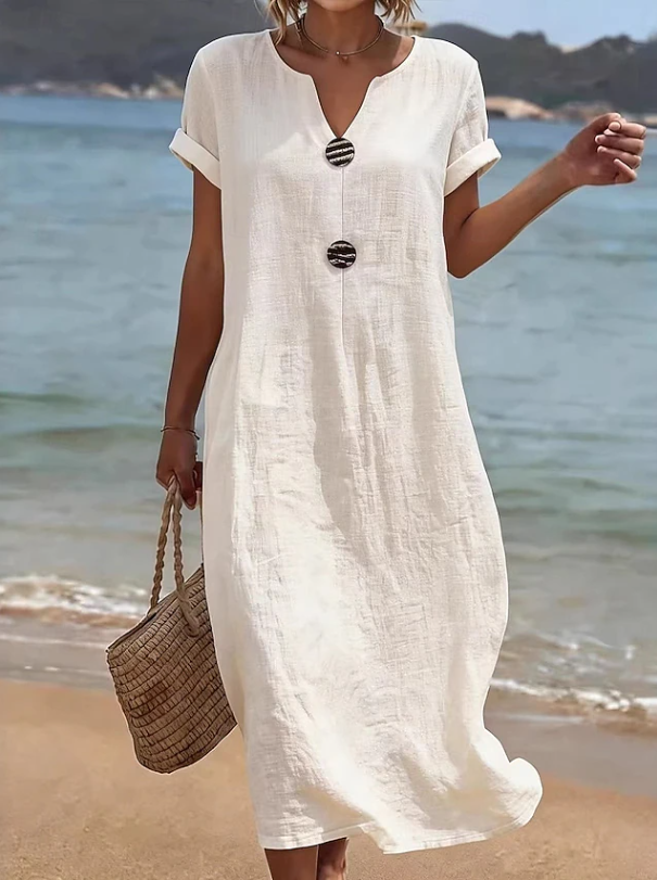 Liana Strandkleid in Maxilänge mit Knopfleiste foto 6