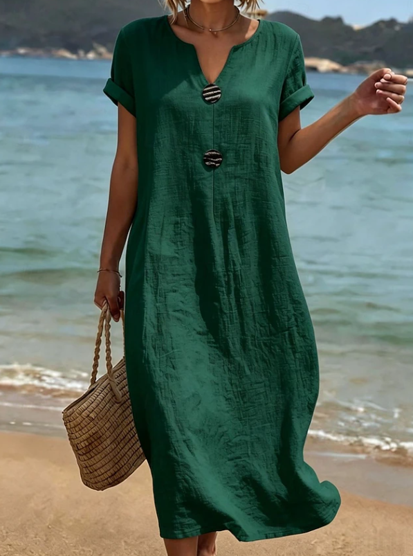 Liana Strandkleid in Maxilänge mit Knopfleiste foto 5