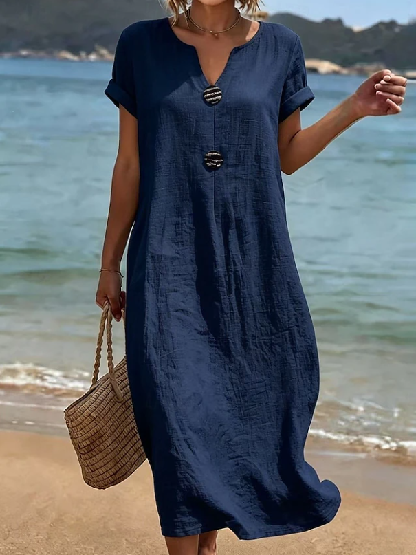 Liana Strandkleid in Maxilänge mit Knopfleiste foto 4