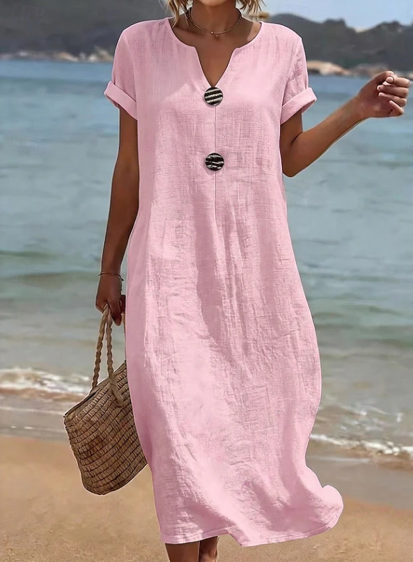 Liana Strandkleid in Maxilänge mit Knopfleiste foto 2
