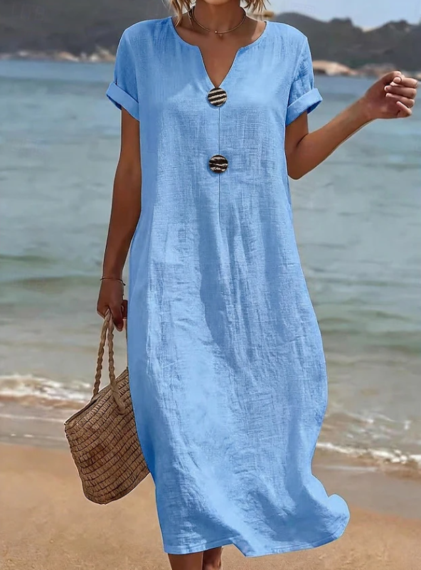 Liana Strandkleid in Maxilänge mit Knopfleiste foto 1