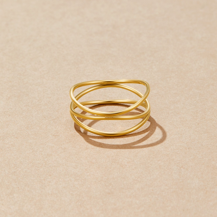 Unendlichkeitsschleife Goldring