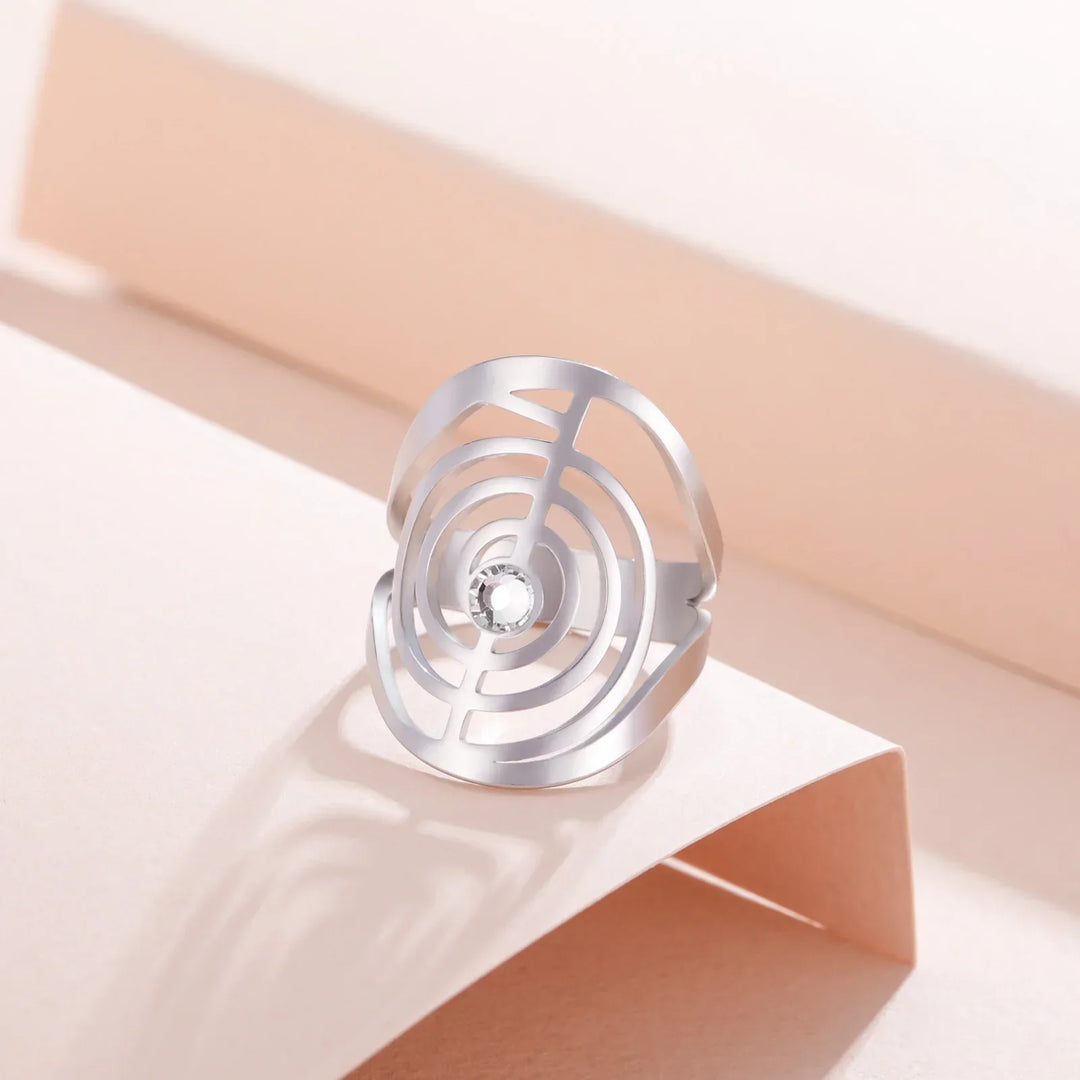 Spiralförmiger Edelstein Ring