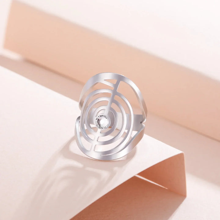 Spiralförmiger Edelstein Ring