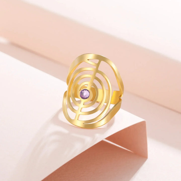Spiralförmiger Edelstein Ring