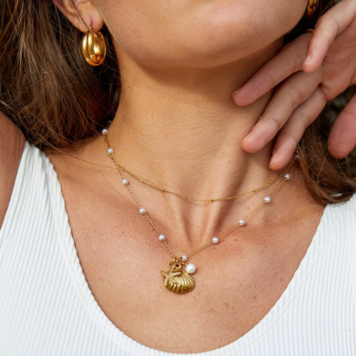 Muschel Anhänger Halskette