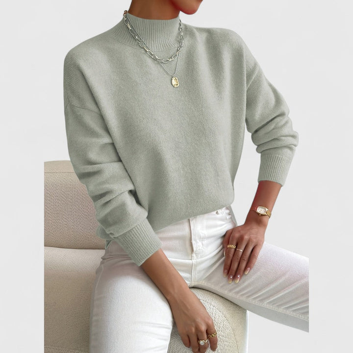 Atmungsaktive Damen Strickjacke mit Polokragen aus Baumwolle in Hellgrün