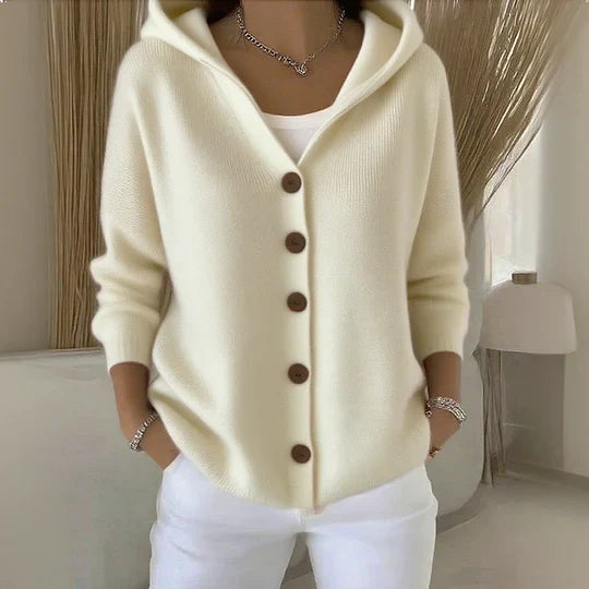 Atmungsaktive Strickjacke für Übergangssaison in Beige