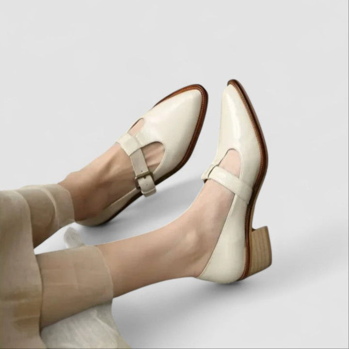 Bequeme Orthopädische Mary Janes in Beige