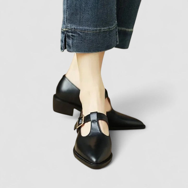 Bequeme Orthopädische Mary Janes in Schwarz