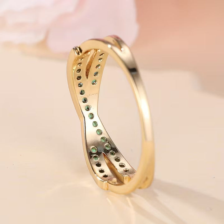 Smaragdflussring | Gold