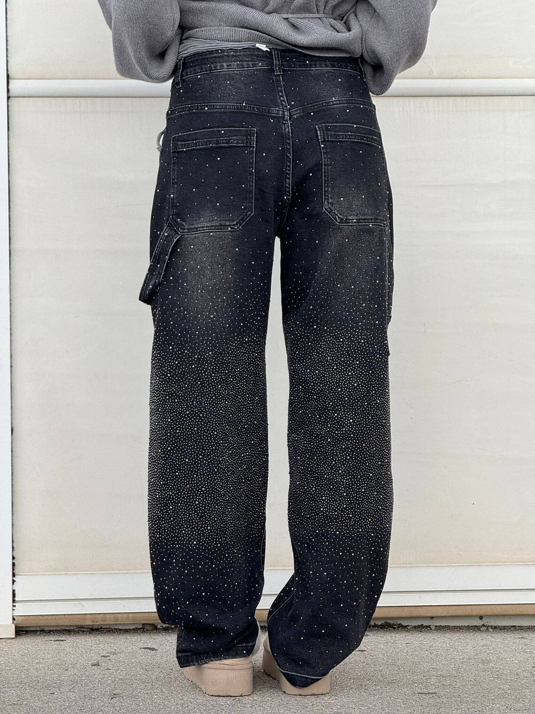 Carpenter-Style Denim-Jeans Jeans in Schwarz 2