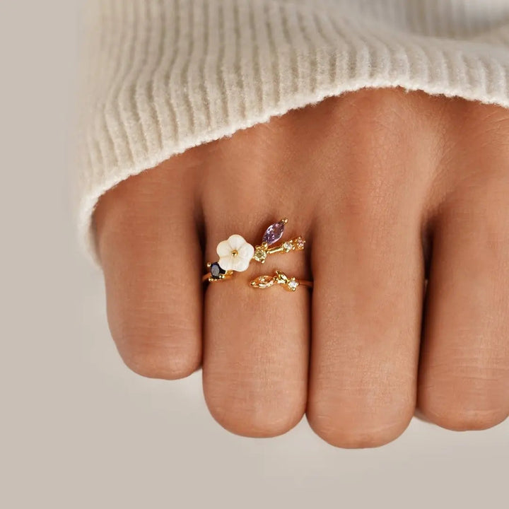 Joyous Bloom Verstellbarer Goldring