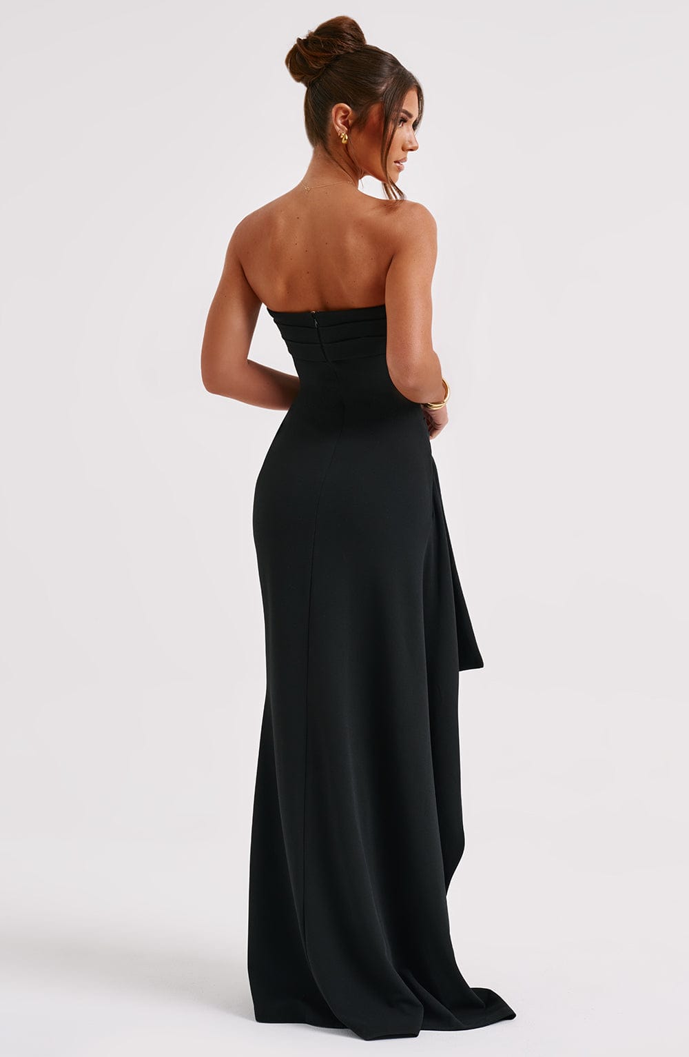 Damen Abendkleid trägerlos in Maxilänge (2)