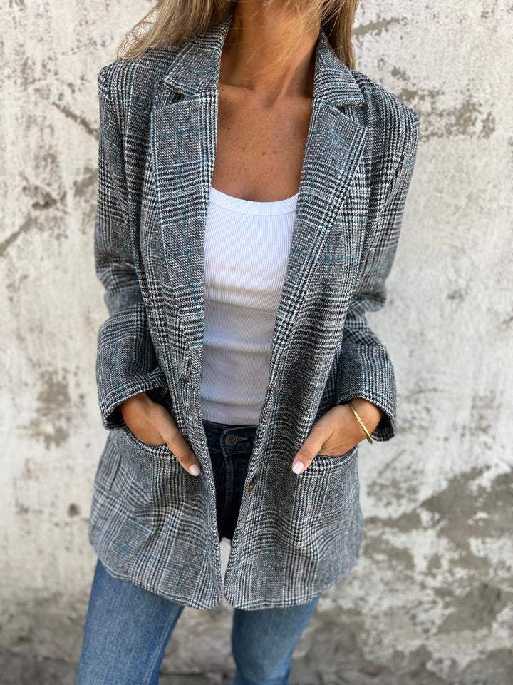 Damen Baumwoll-Jacke im Karo-Stil für den Herbst (3)