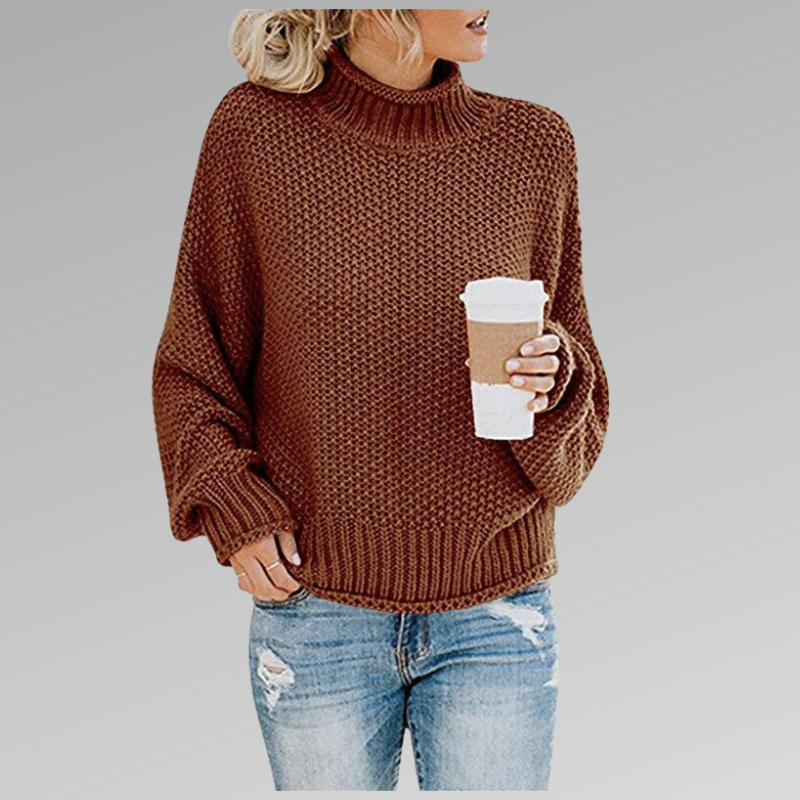 Damen Bequemer Pullover für kühle Tage in Braun