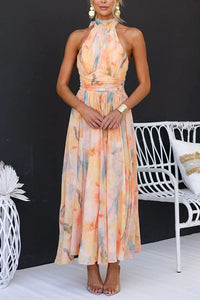 Lara | Damen Blumen Maxikleid für Hochzeitsgäste