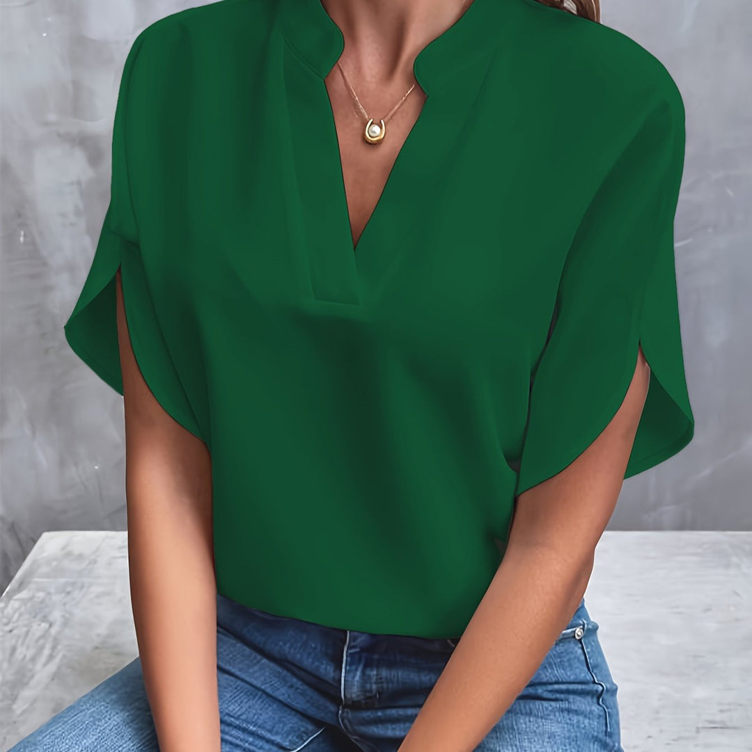Damen Bluse aus Baumwoll-Viskose für Sommer in Grün