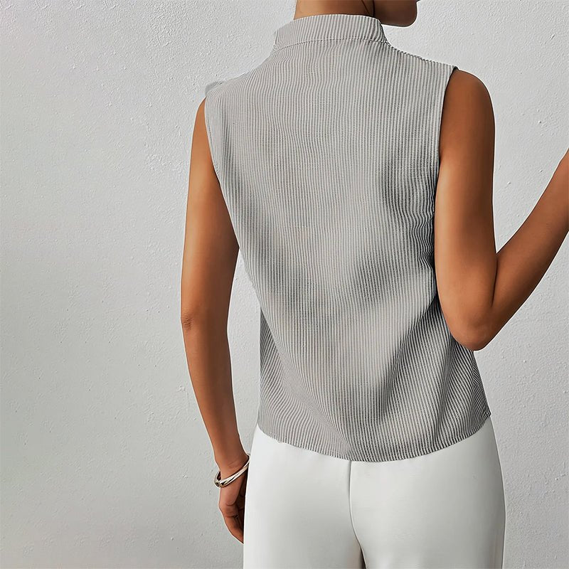 Damen Büro-Bluse mit feinen Streifen (4)