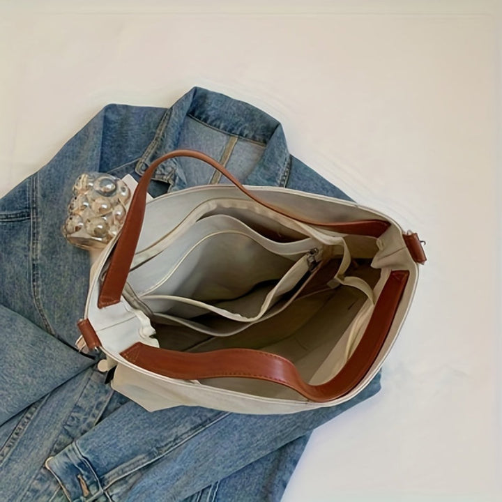 Damen Canvas Schultertasche für den Alltag (3)