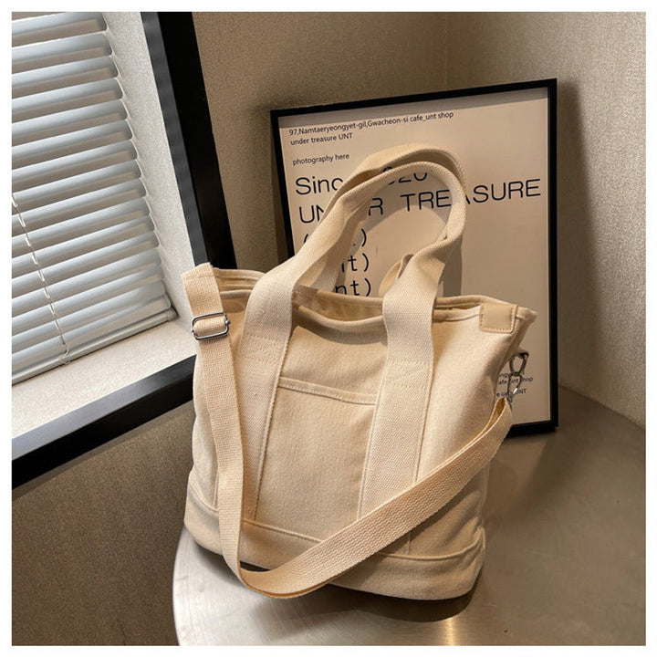 Damen Canvas Tragetasche mit Schulter- und Umhängeoption