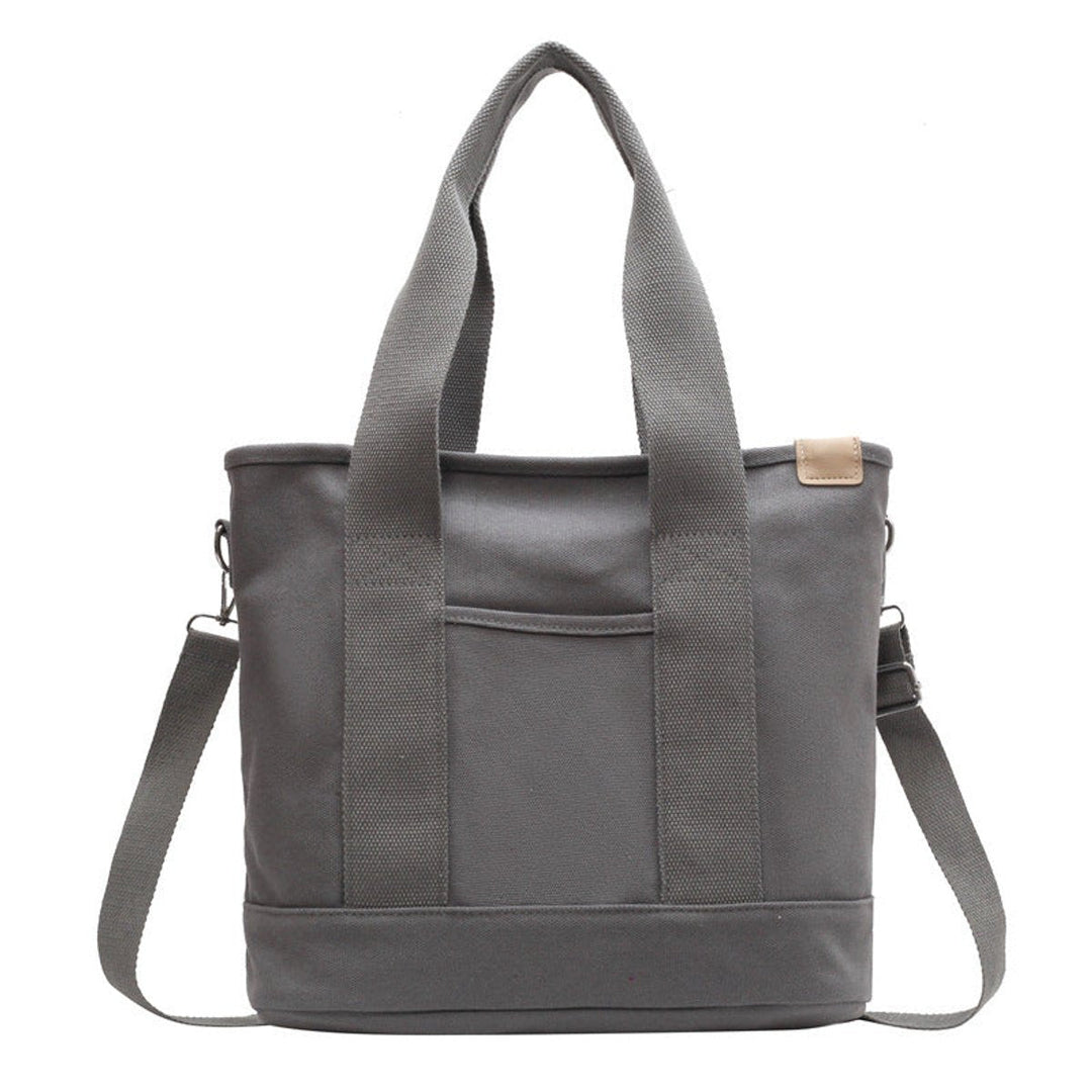 Damen Canvas Tragetasche mit Schulter- und Umhängeoption in Grau
