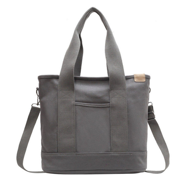 Damen Canvas Tragetasche mit Schulter- und Umhängeoption in Grau