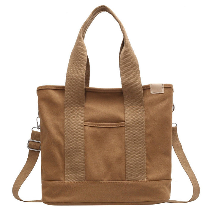 Damen Canvas Tragetasche mit Schulter- und Umhängeoption in Khaki