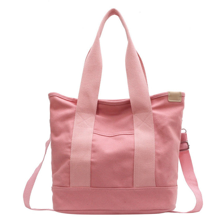 Damen Canvas Tragetasche mit Schulter- und Umhängeoption in Rosa