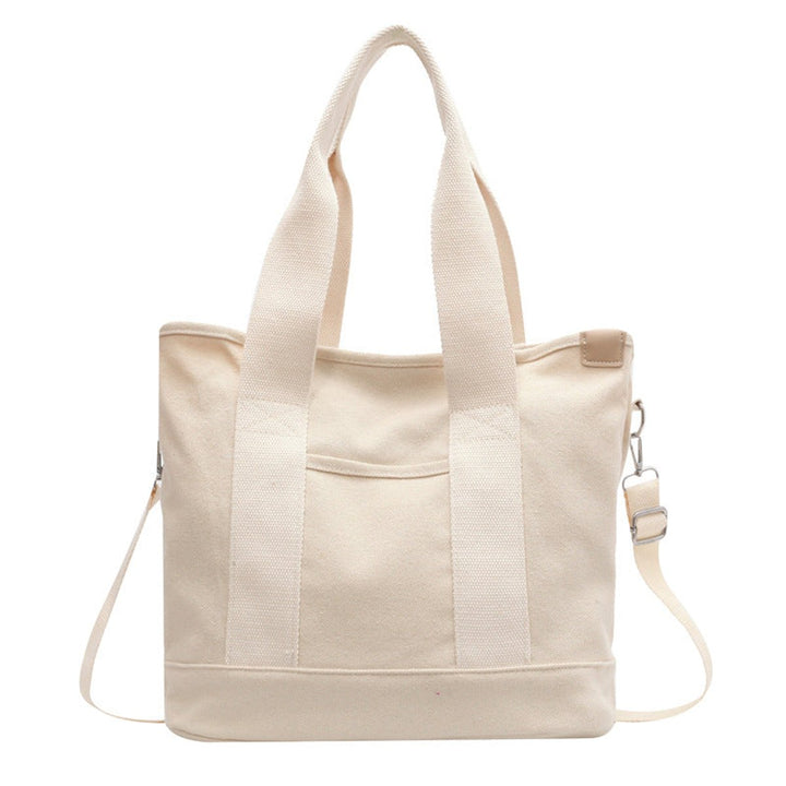 Damen Canvas Tragetasche mit Schulter- und Umhängeoption in Weiß