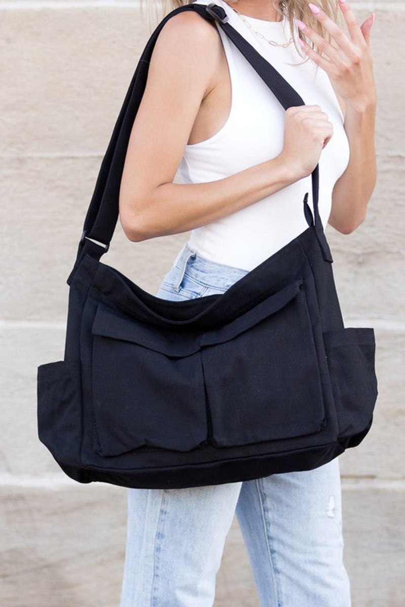 Damen Canvas Umhängetasche für jeden Tag (4)