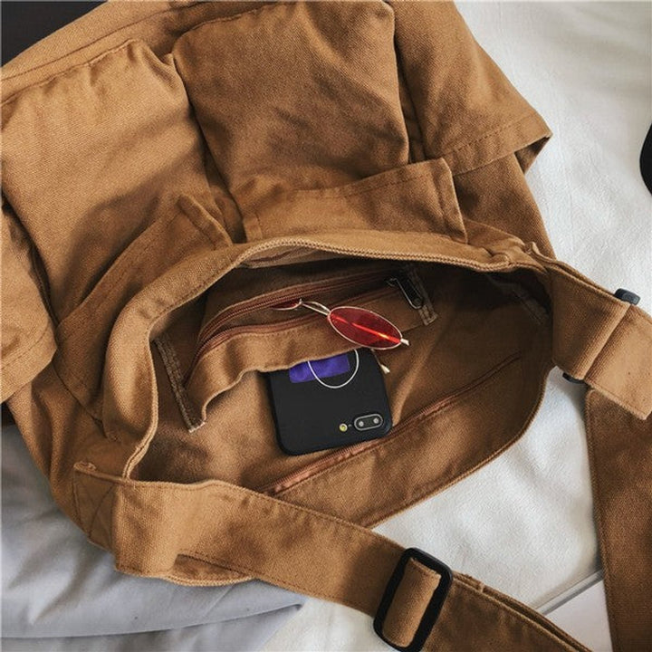 Damen Canvas Umhängetasche für jeden Tag (5)
