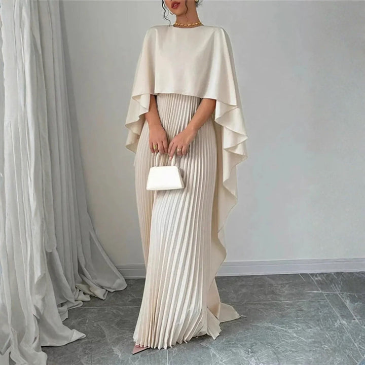Damen Cape-Maxikleid für elegante Hochzeitsgäste (3)