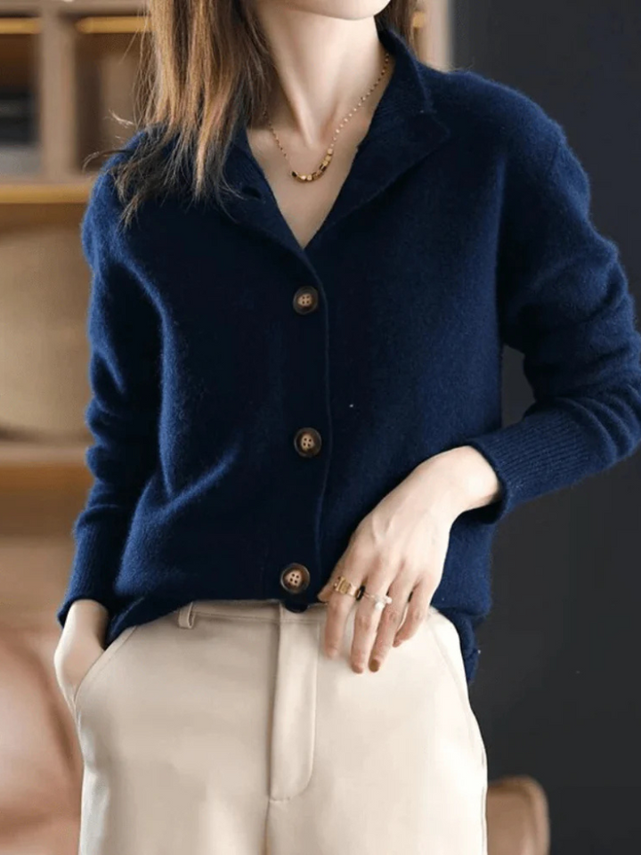 Damen Cardigan in weichem Strick für den Alltag in Blau