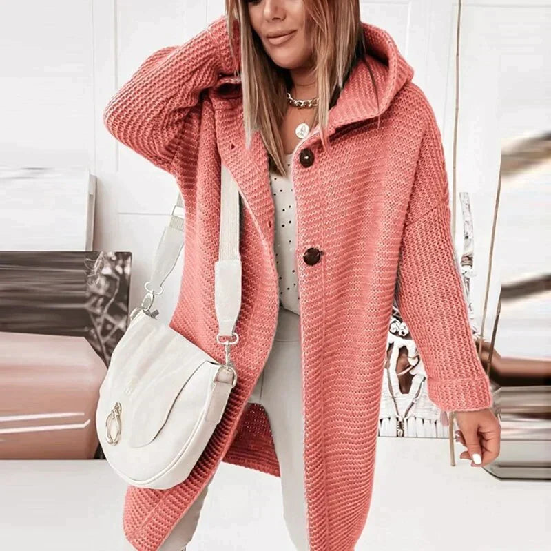 Damen Cardigan mit Kapuze für den Herbst