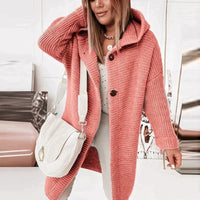 Marie | Damen Cardigan mit Kapuze für den Herbst