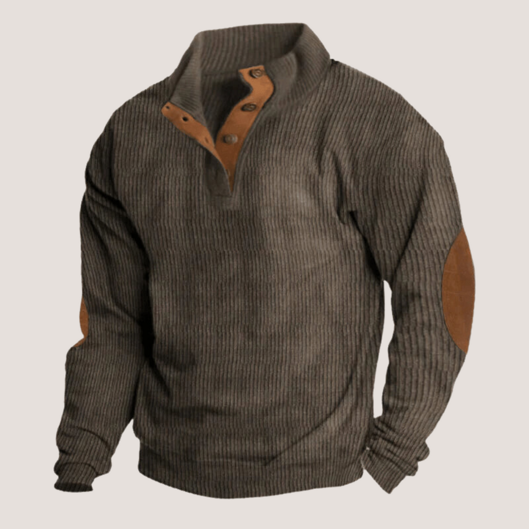 Damen Cardigan mit klassischem Rippenmuster in Braun