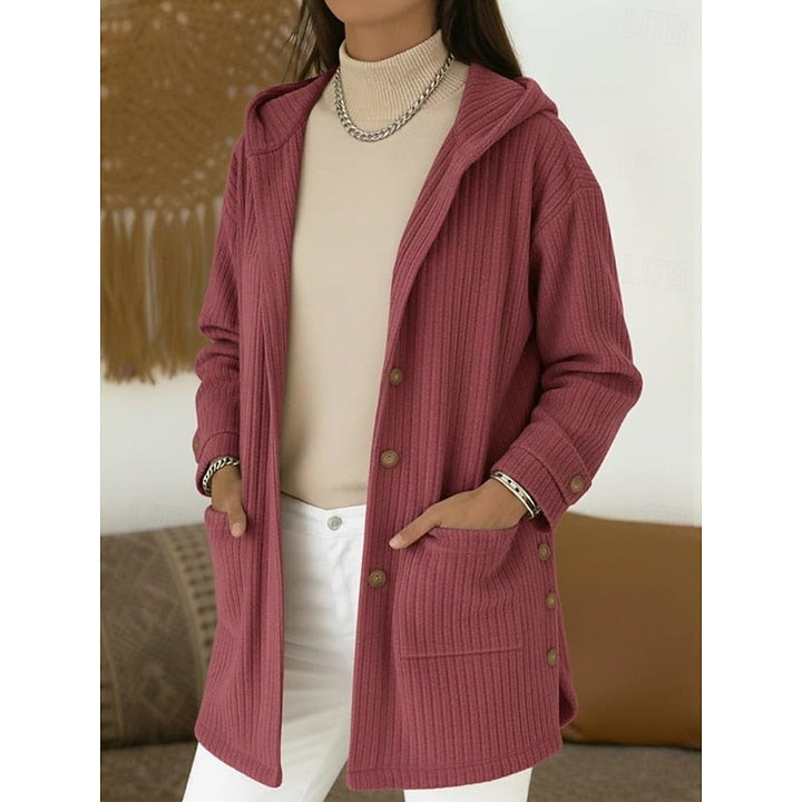 Damen Cardigan mit Seitentaschen für Herbst in Rosa