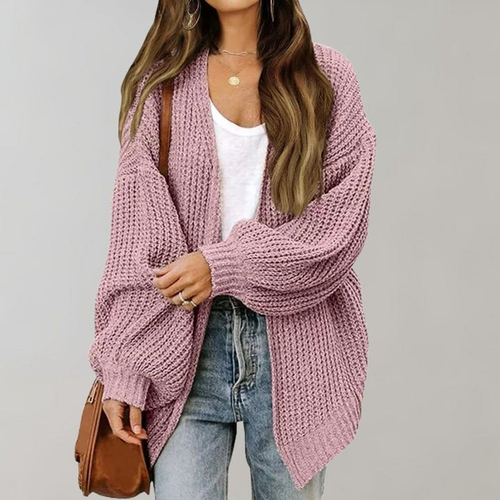 Damen Cardigan mit weichem Strick für Alltag in Rosa