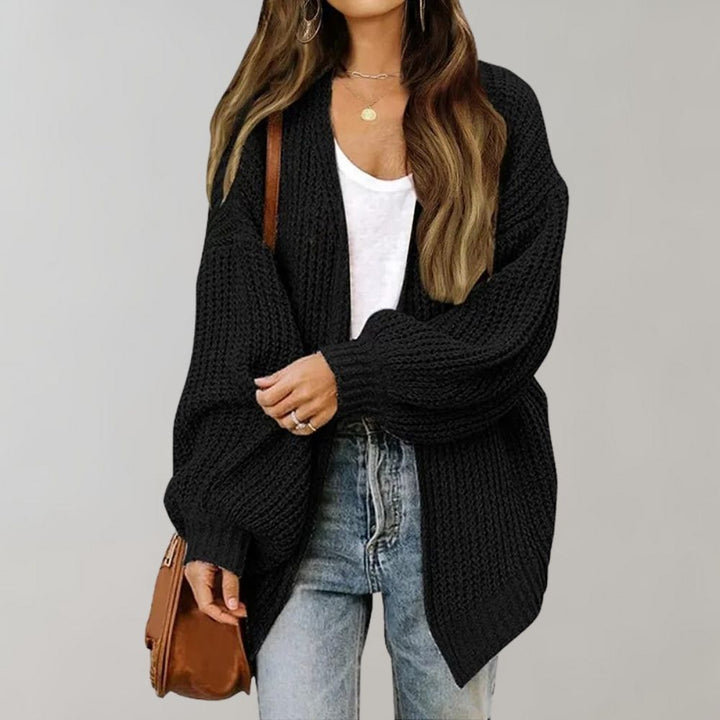 Damen Cardigan mit weichem Strick für Alltag in Schwarz