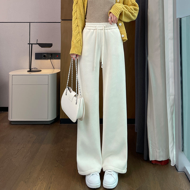 Damen Cargohose aus Chenille mit wärmender Fütterung in Tasche Premium Apricot 02 dünn