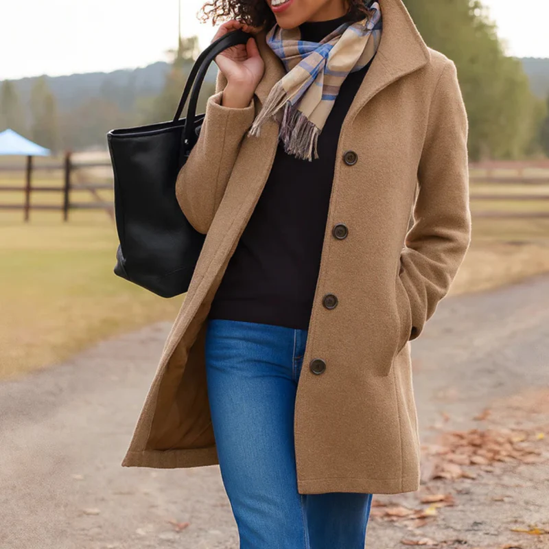 Damen Casual Jacke für den Herbst in Khaki