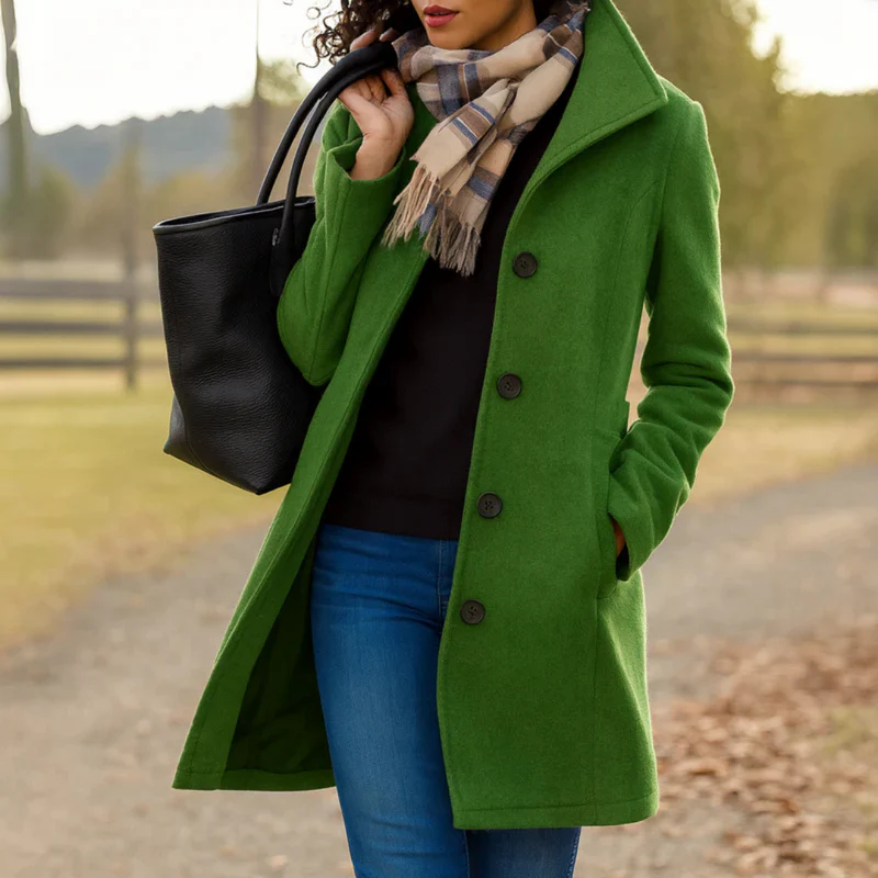 Damen Casual Jacke für den Herbst in Moosgrün
