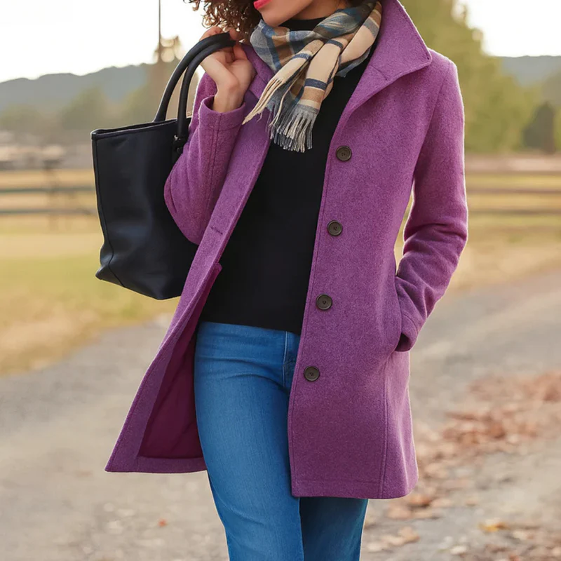 Damen Casual Jacke für den Herbst in Violett