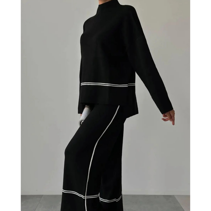 Damen Chic Set mit Lockerer Passform in Schwarz