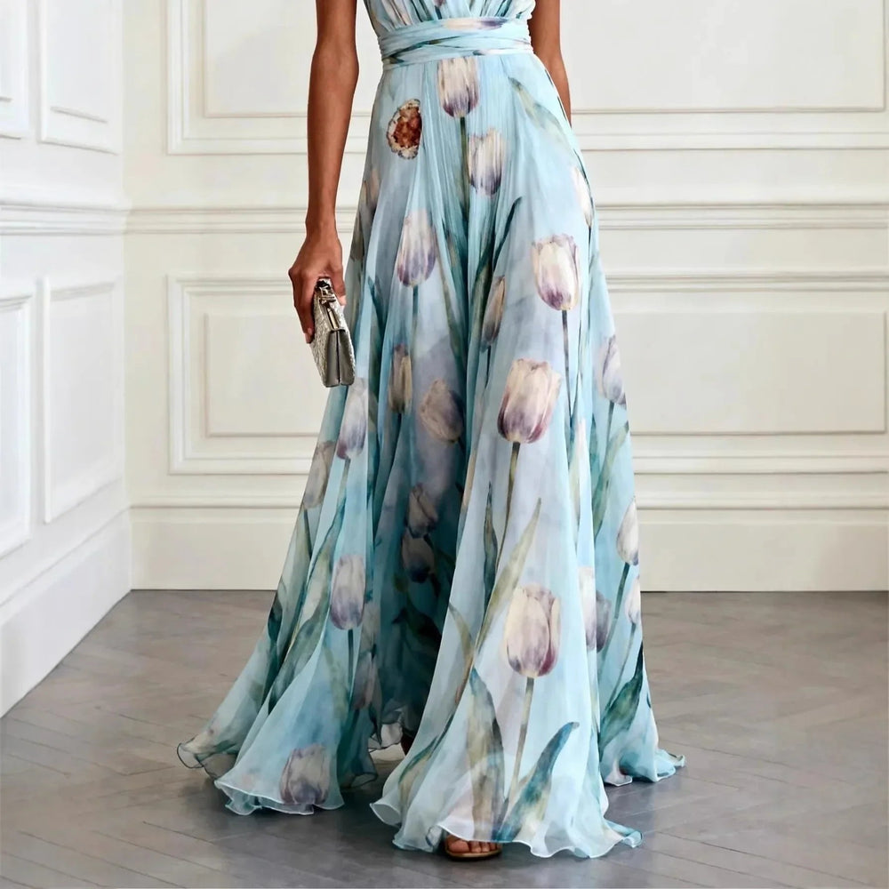 Damen Chiffon Maxikleid für festliche Hochzeitsgäste (2)